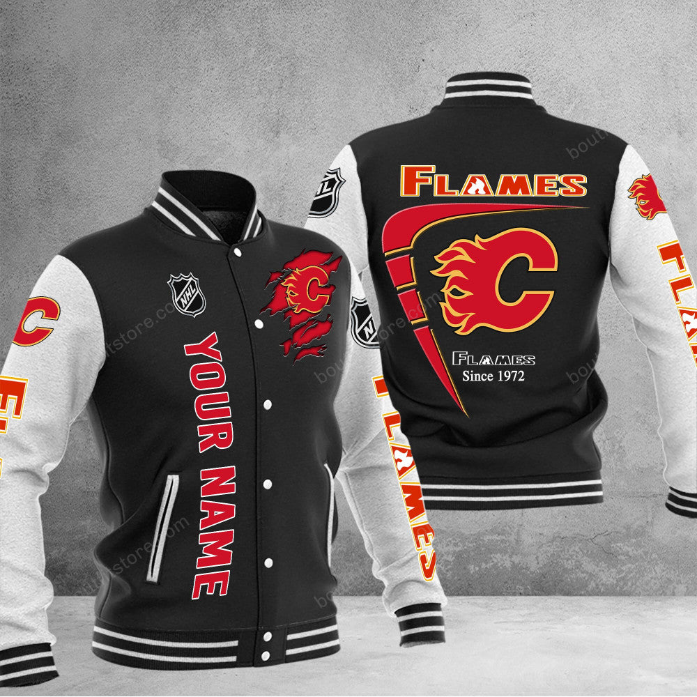 Calgary Flames Baseball Jacket Gift For Fan 0523