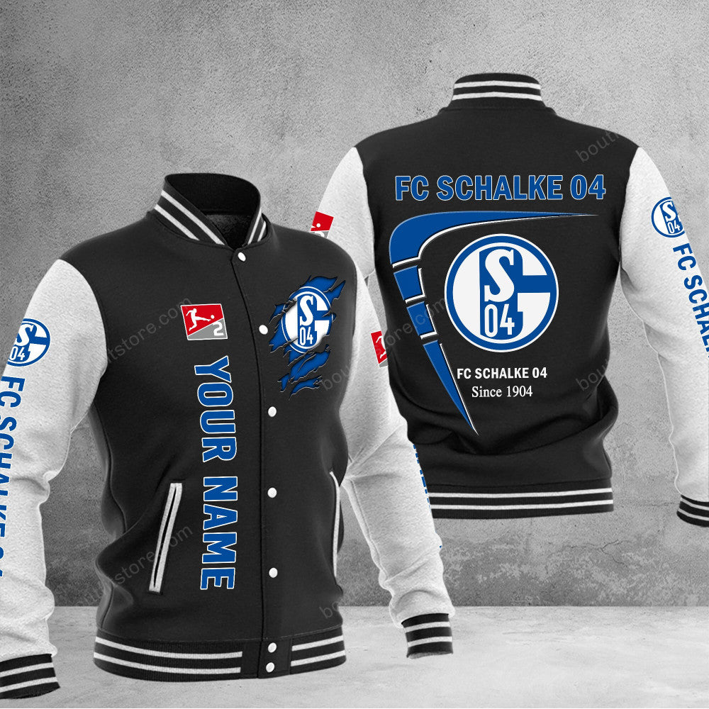 Fc Schalke 04 Baseball Jacket Gift For Fan 0348