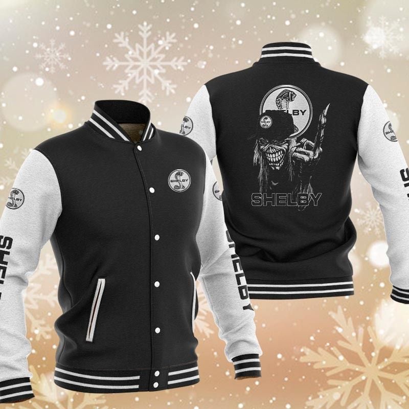 Ford Shelby Skeleton Baseball Varsity Jacket Full Color