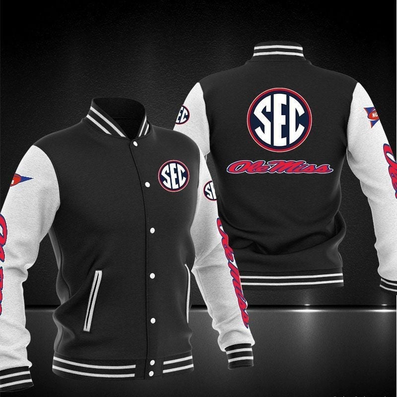 Ole Miss Rebels Ncaa Baseball Varsity Jacket Full Color