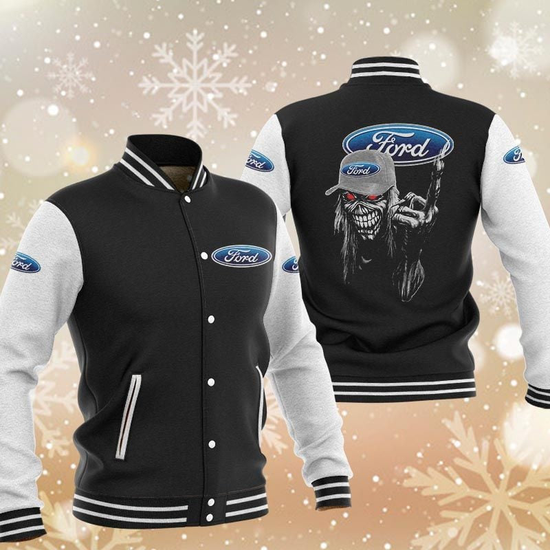 Ford Skeleton Baseball Varsity Jacket Full Color