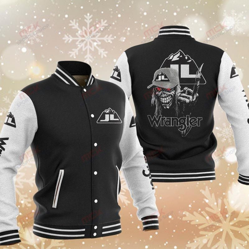 Jeep Wrangler Skeleton Baseball Varsity Jacket Full Color