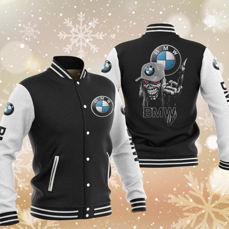 Bmw Skeleton Baseball Varsity Jacket Full Color