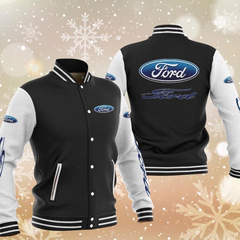Ford Brand Logo Baseball Varsity Jacket Full Color