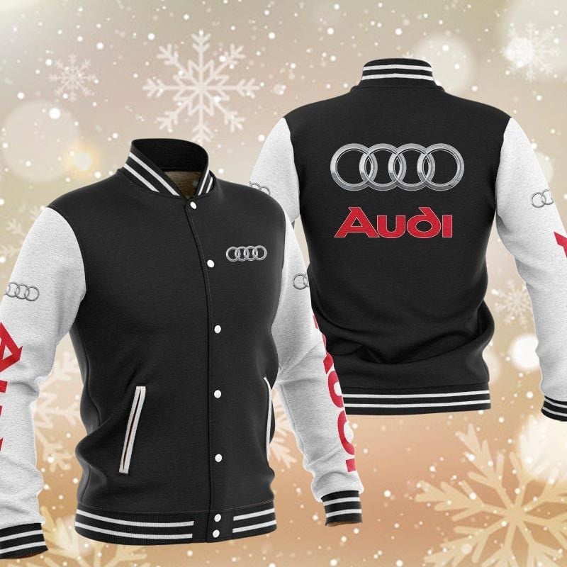 Audi Brand Logo Baseball Varsity Jacket Full Color