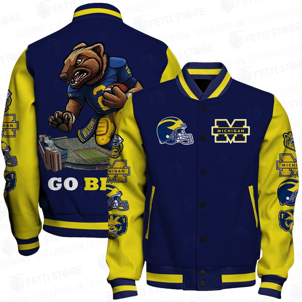 Michigan Wolverines Ncaa Football Varsity Jacket Stm