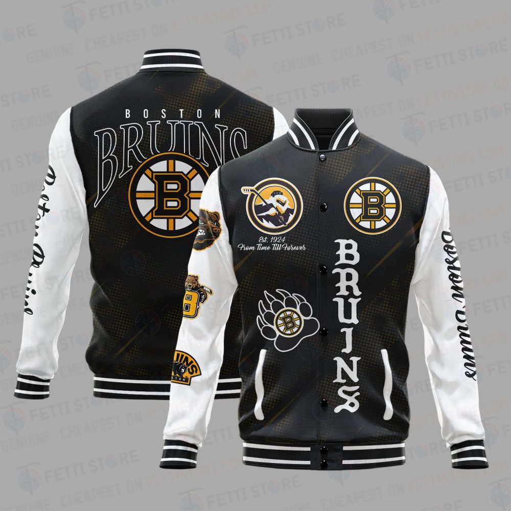 Boston Bruins National Hockey League Varsity Jacket Sh1 V1