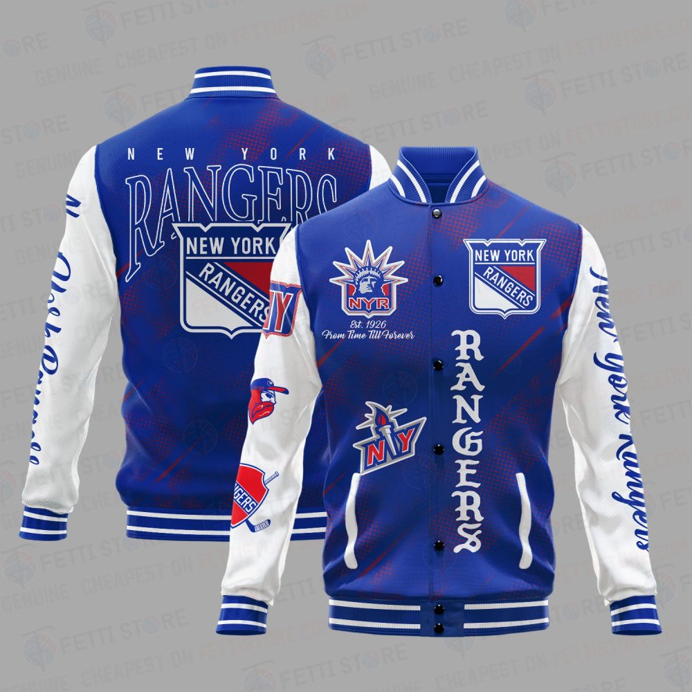 New York Rangers National Hockey League Varsity Jacket Sh1 V1