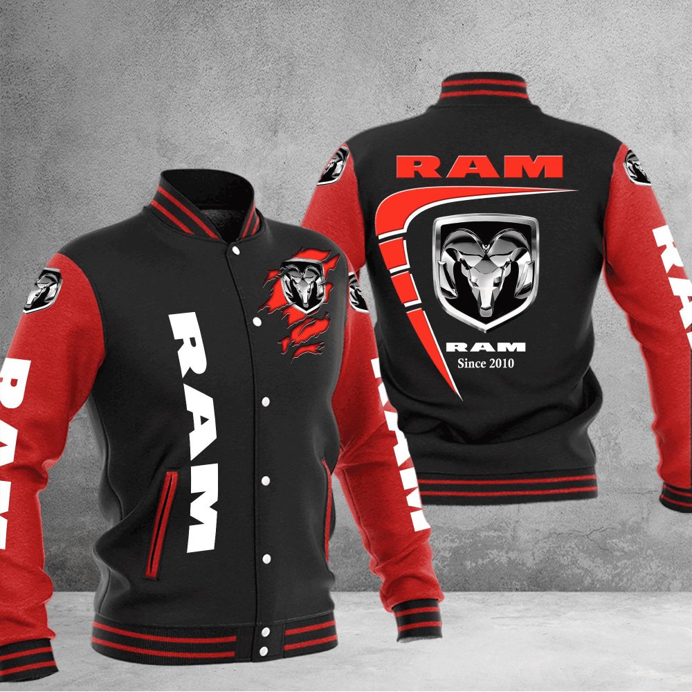 Ram Truck Baseball Varsity Jacket Full Color