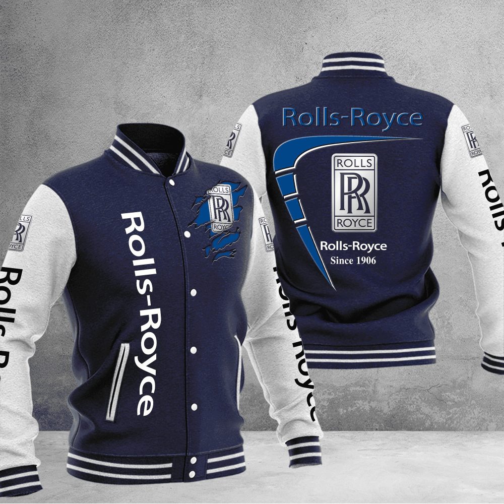 Rolls Royce Baseball Varsity Jacket Full Color