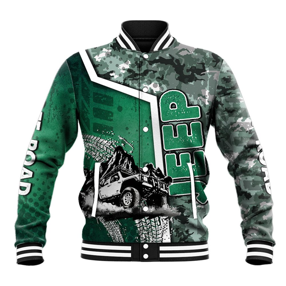 Jeep Camo Style Off-Road Baseball Jacket Ts07