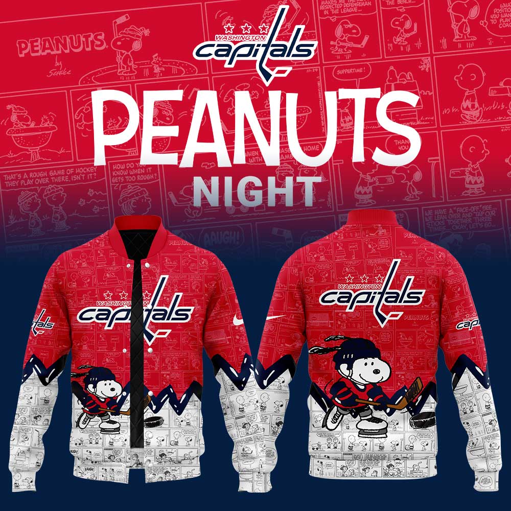 Washington Capitals 75Th Anniversary Of Peanuts Red Jacket