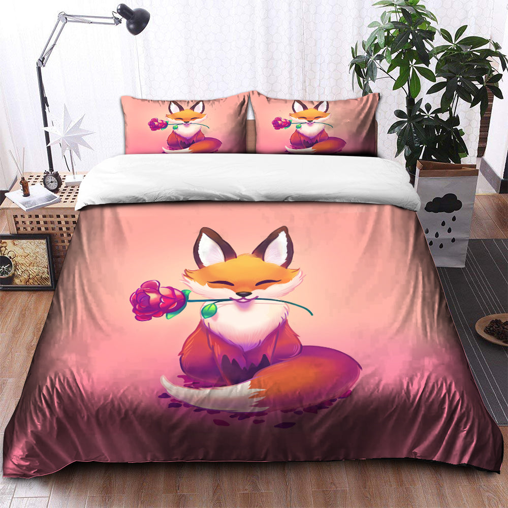 Cute Fox Bedding Set Duvet Cover And 2 Pillowcases
