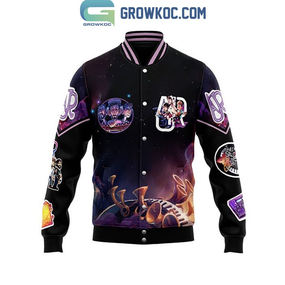 Cosmic Art Varsity Jacket – Bold Galaxy Design With Unique Character Graphics