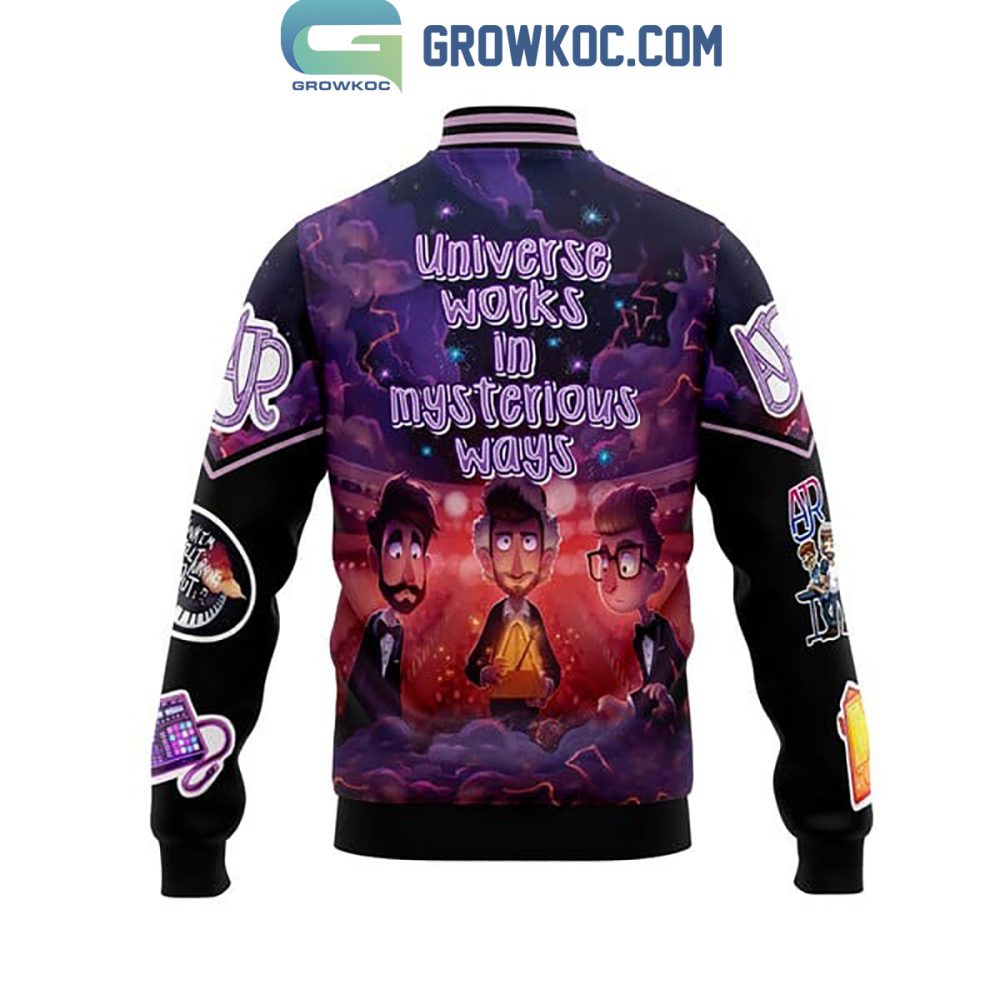 Cosmic Art Varsity Jacket – Bold Galaxy Design With Unique Character Graphics