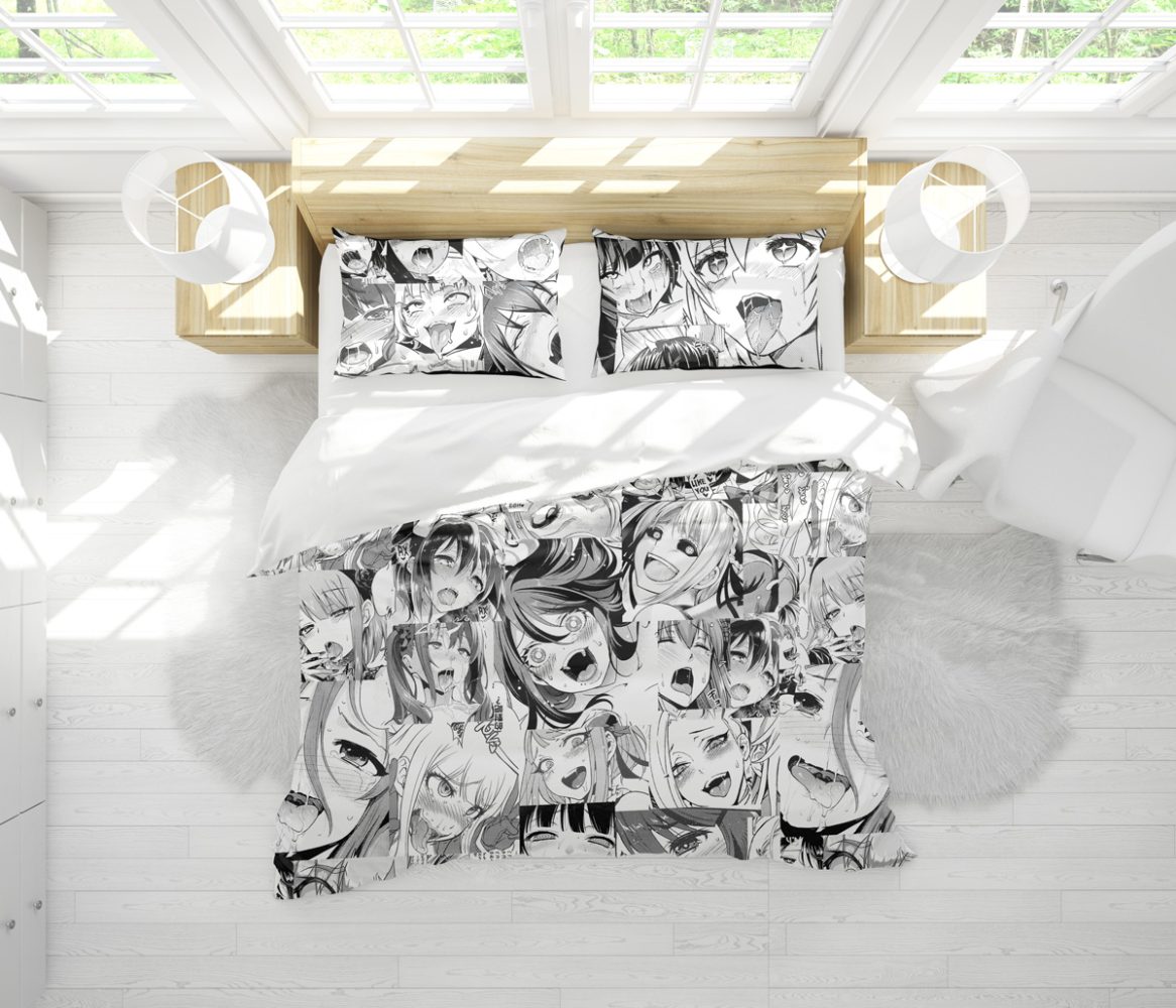 Ahegao Pattern Bedding Set
