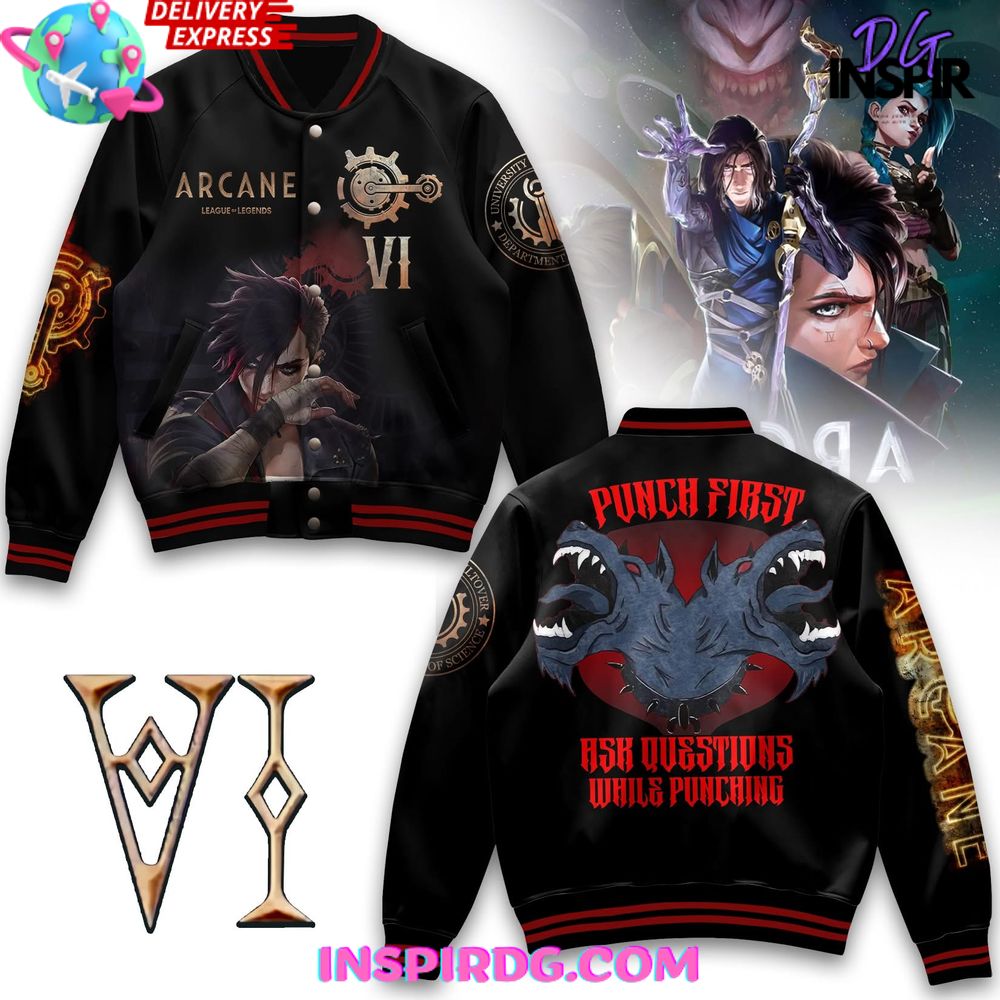 Arcane League Of Legends Vi Special Edition Varsity Jacket