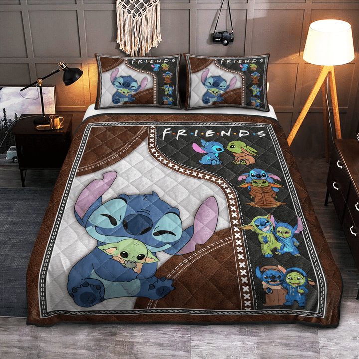 Cozy Cartoon Friends Quilt Set - Fun &amp; Vibrant Design For Kids' Bedroom Décor