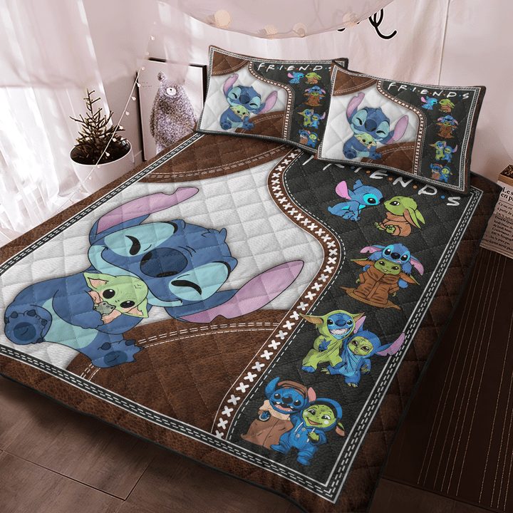 Cozy Cartoon Friends Quilt Set - Fun &amp; Vibrant Design For Kids' Bedroom Décor