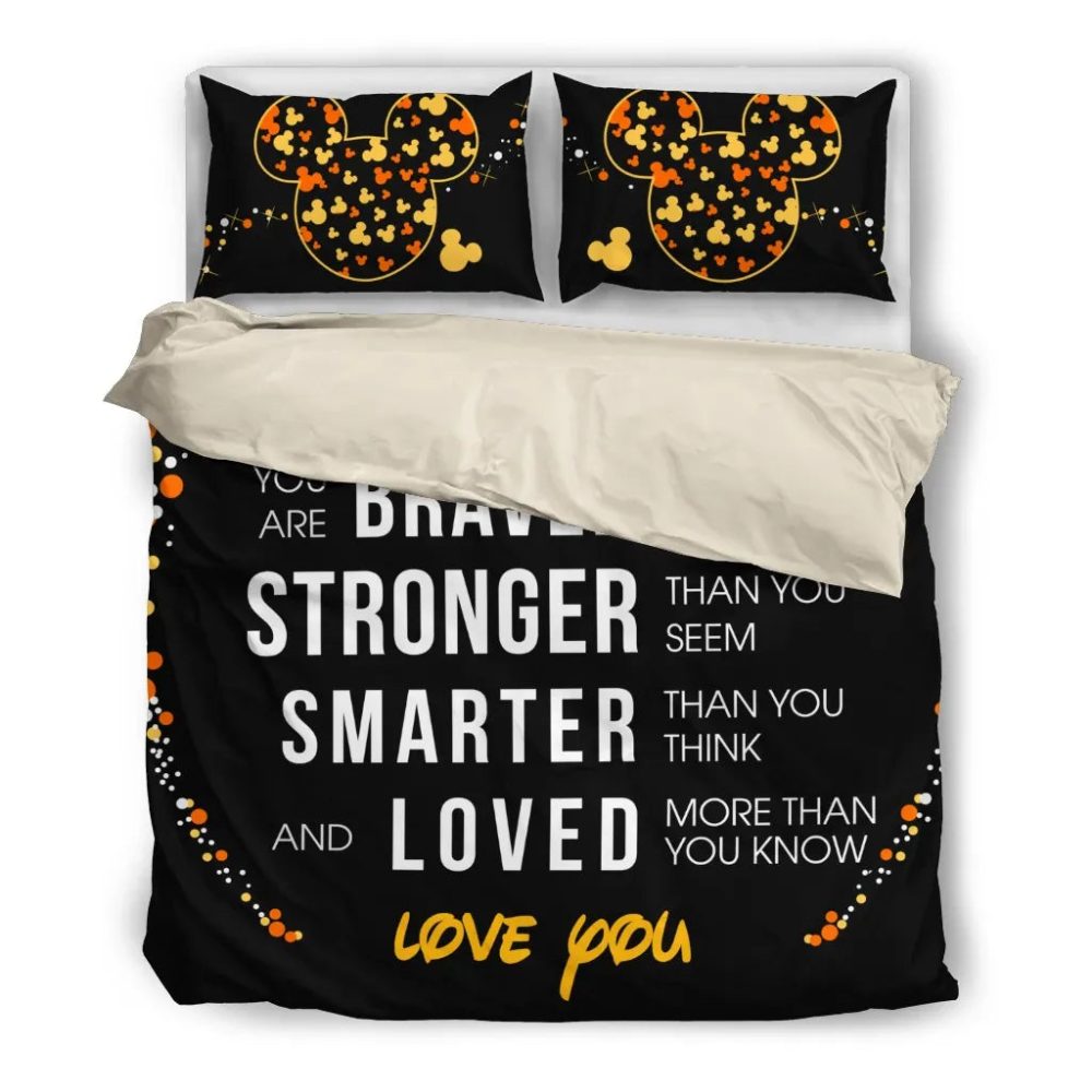 Cozy Mickey-Inspired Bedding Set - Inspirational Quote Design - Perfect Gift For Loved Ones