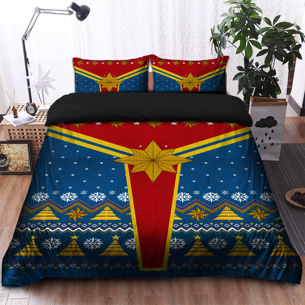 Captain Christmas Bedding Set Duvet Cover And 2 Pillowcases