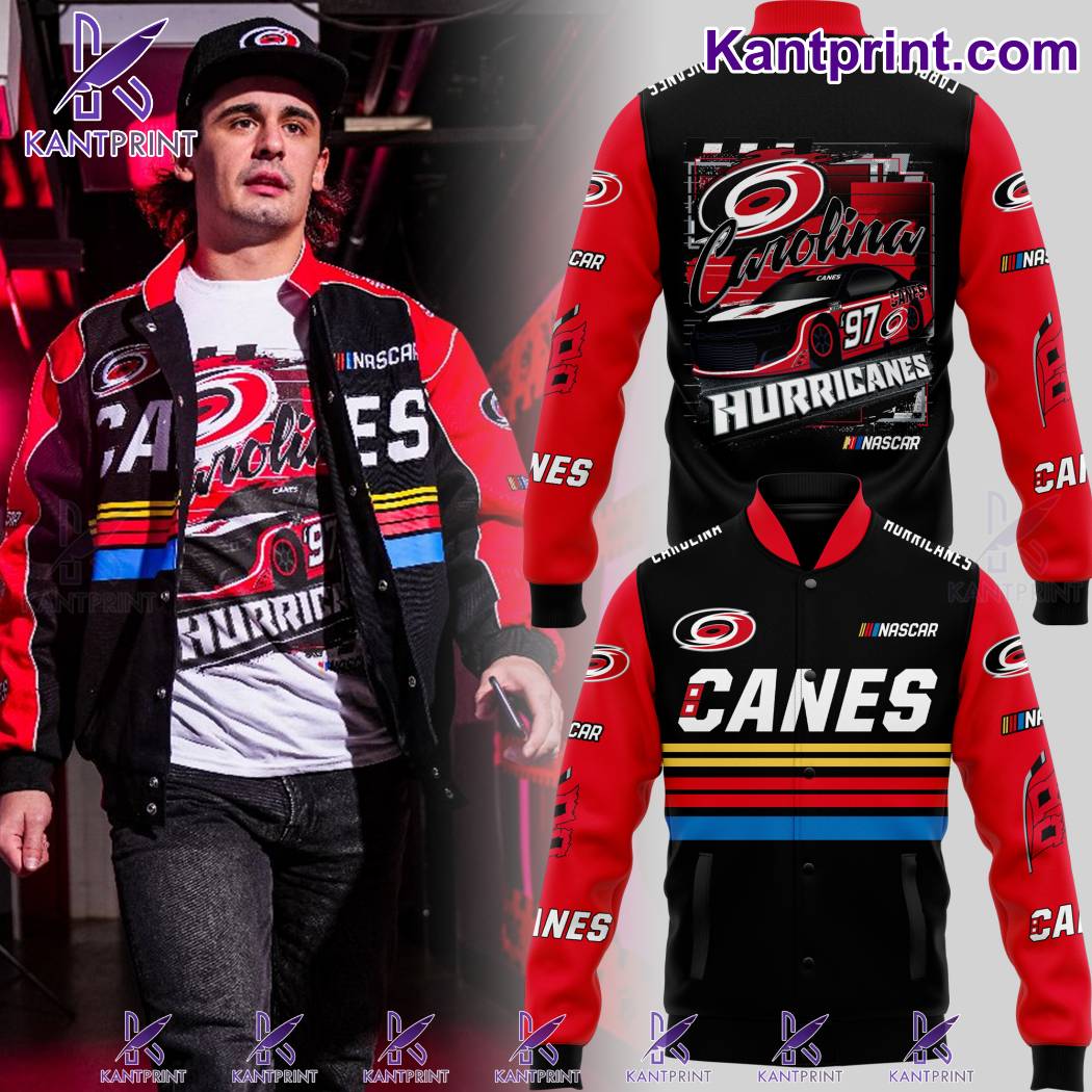 Carolina Hurricanes Nascar Jacket - Bold Red &amp; Black Design For Fans