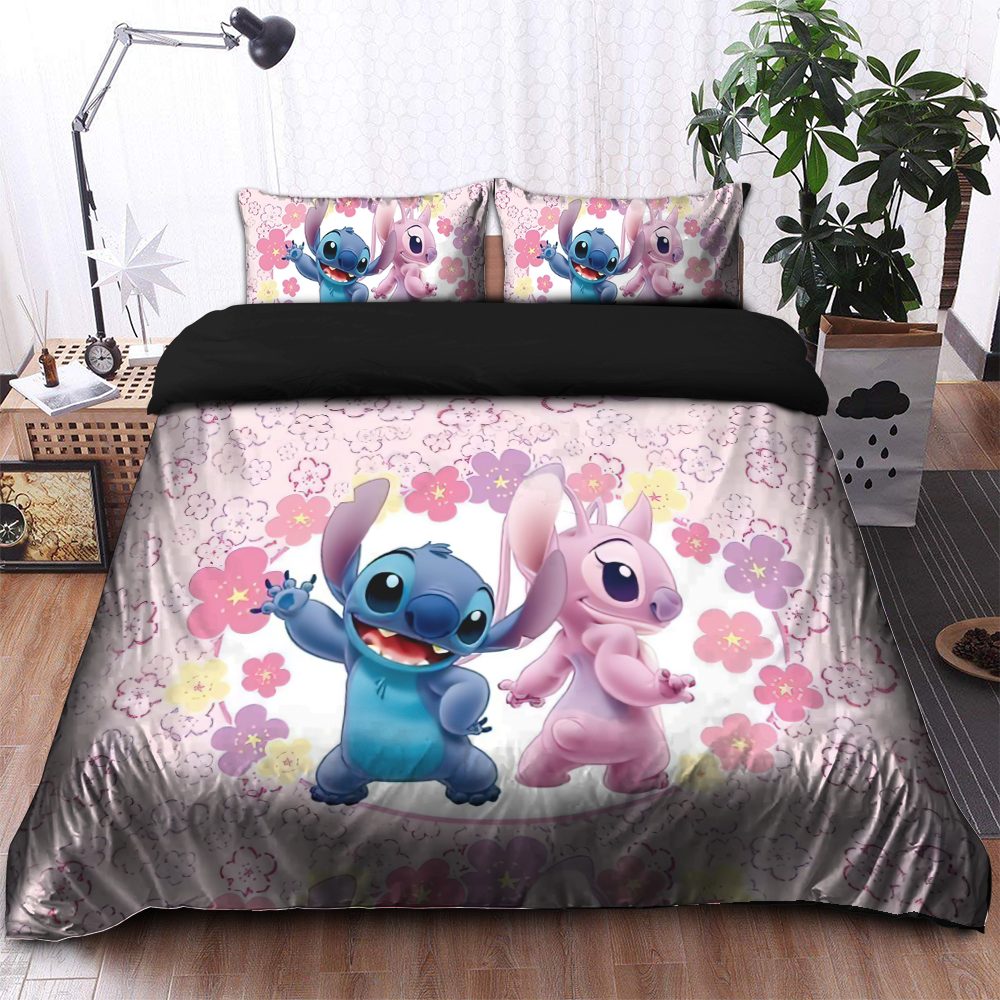 Cozy Cartoon Character Floral Bedding Set – Soft, Colorful, And Fun For Kids’ Rooms!