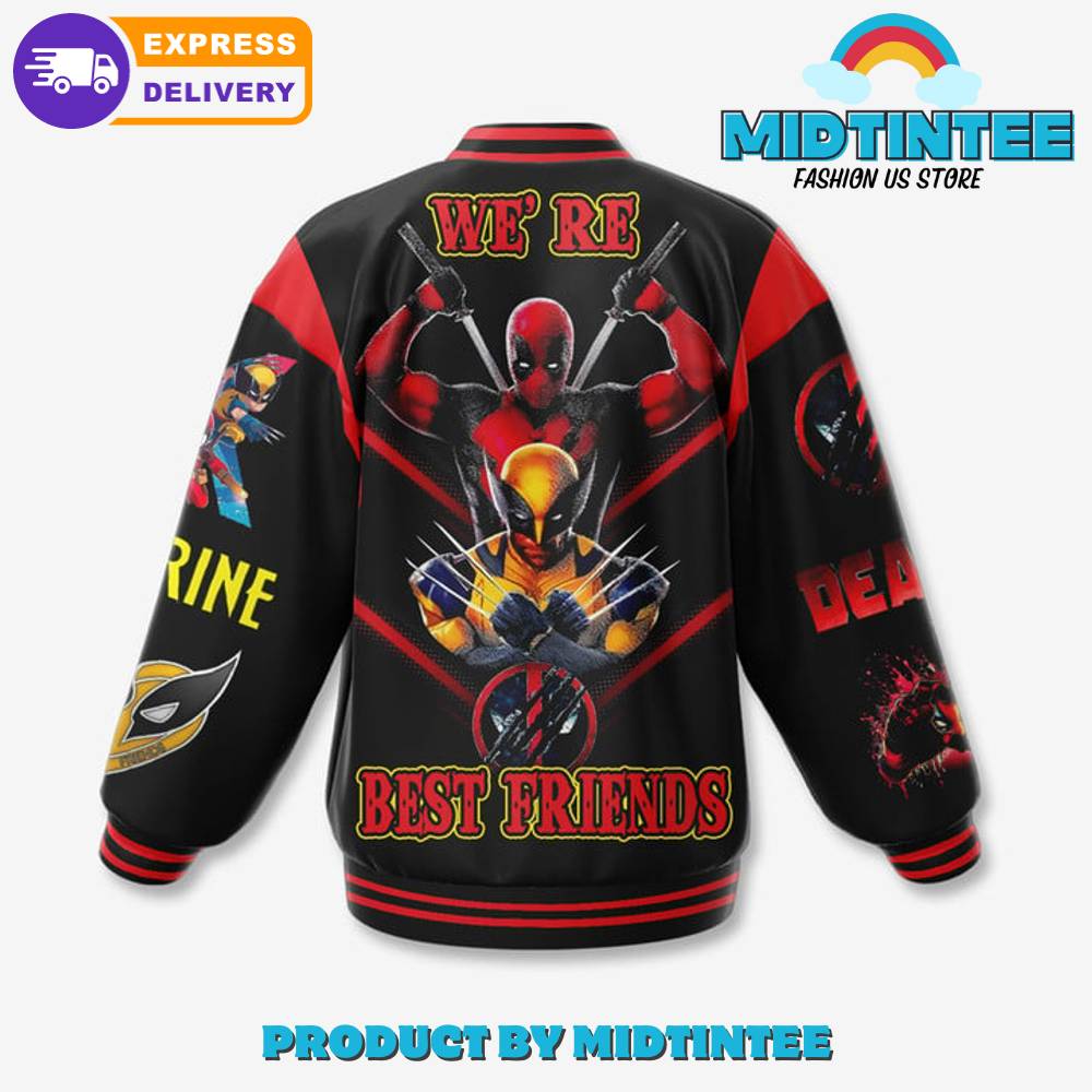 Deadpool And Wolverine We Are Best Friends Baseball Jacket