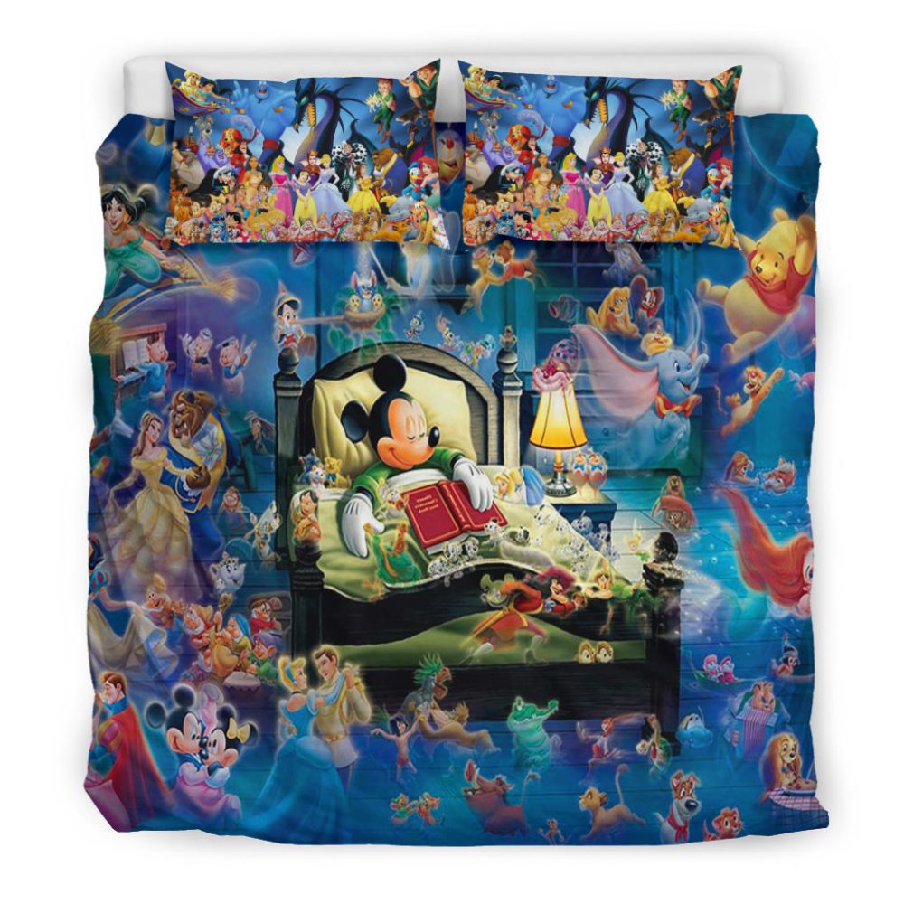 Vibrant Cartoon Characters Bedding Set - Cozy Comfort For Kids &amp; Fans - Twin/Full/Queen Sizes Available