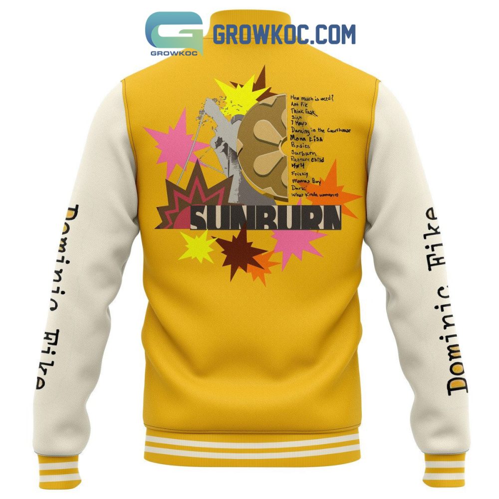 Dominic Fike Yellow Varsity Jacket - Stylish Graphic Design, Cozy &amp; Trendy, Perfect For Fans!