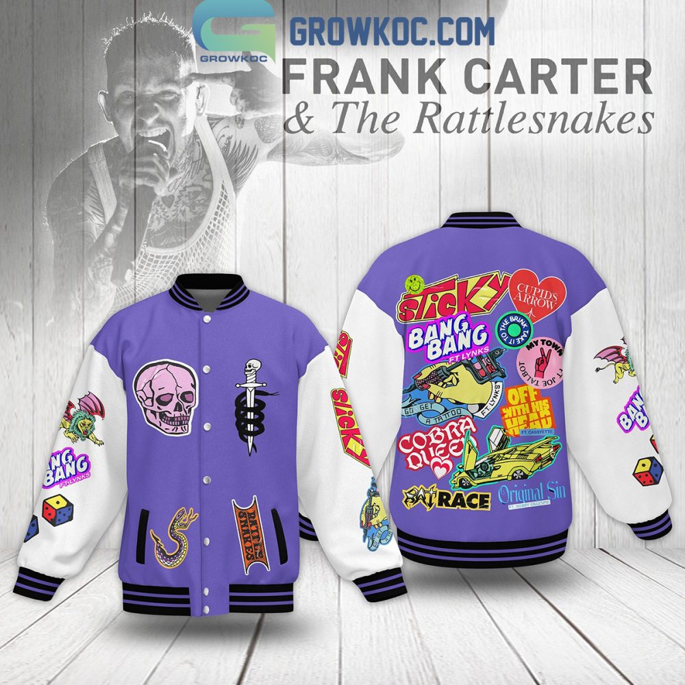 Limited Edition Frank Carter &amp; The Rattlesnakes Varsity Jacket – Bold Graphic Design