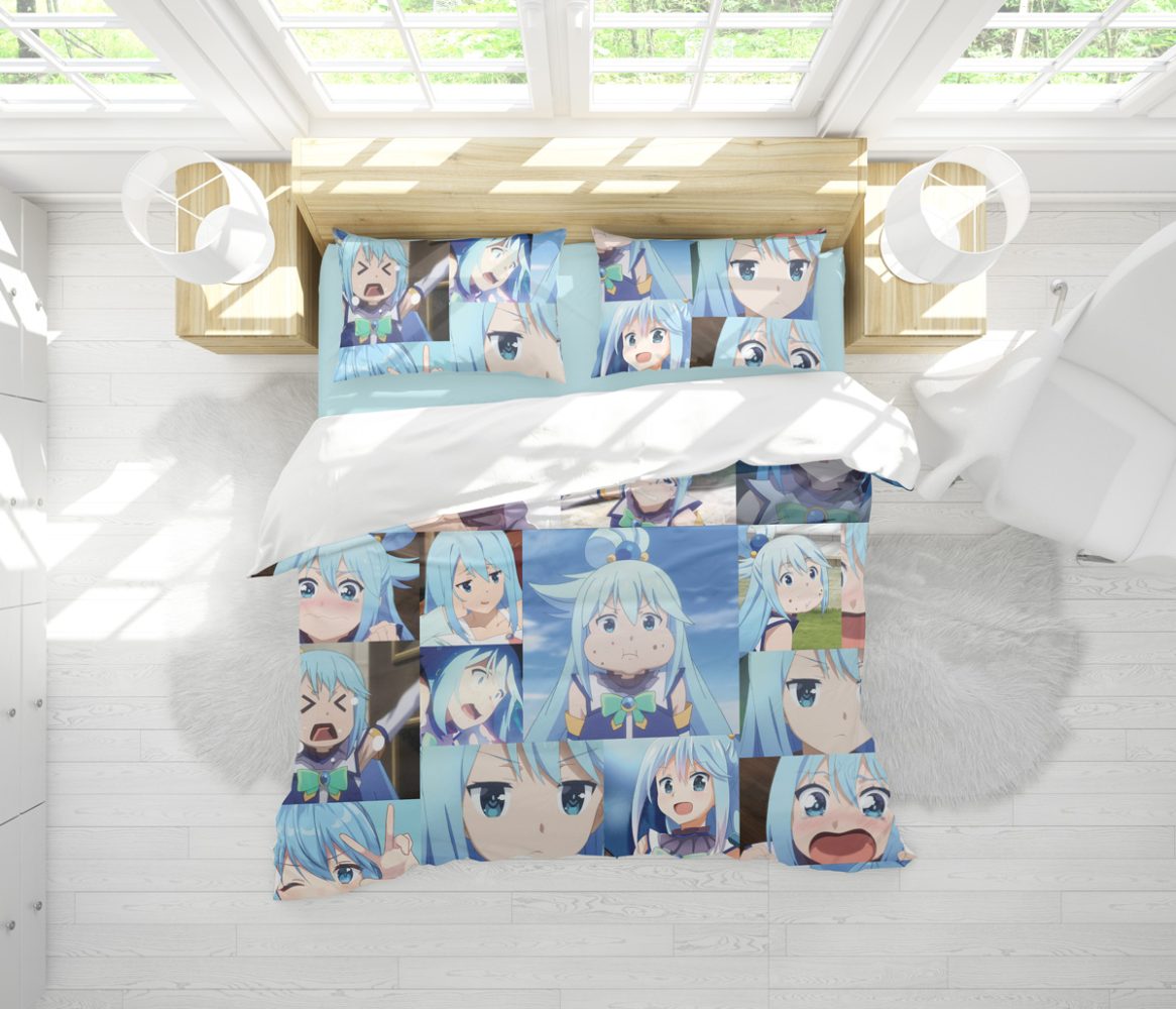 Funny Face Aqua Konosuba Bedding Set