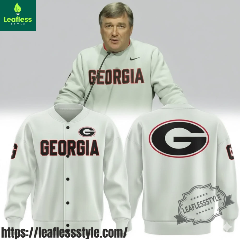 Georgia Football Coach Kirby Smart Baseball Jacket