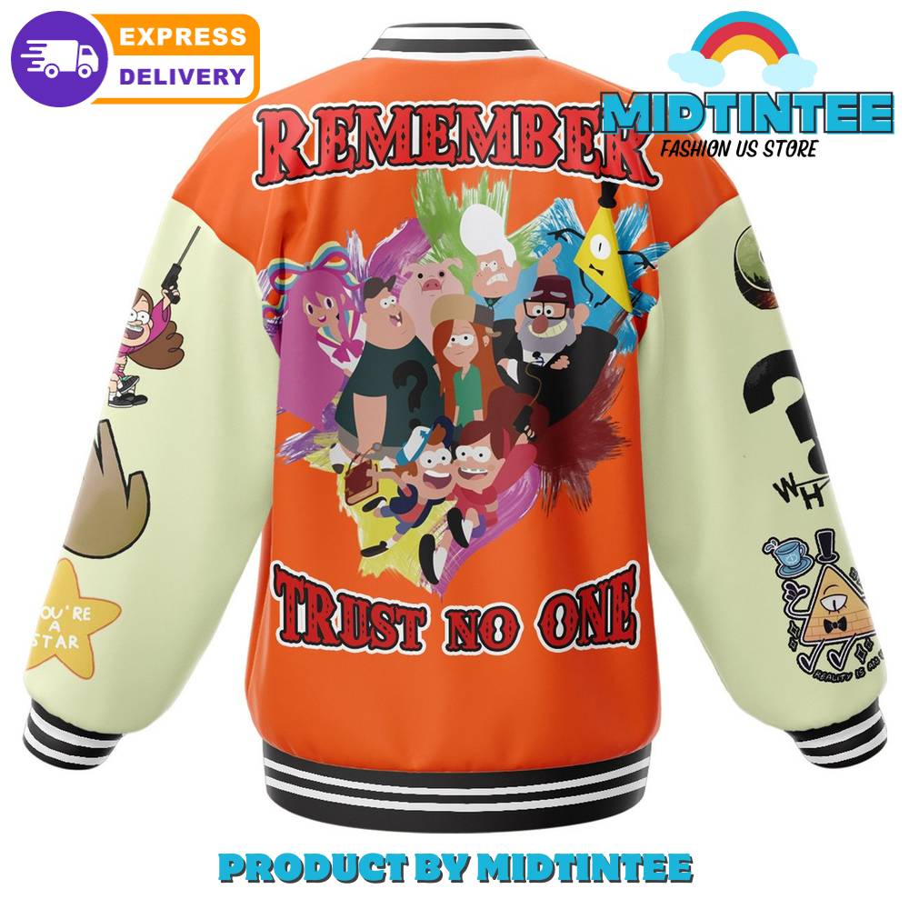 Gravity Falls Themed Varsity Jacket - Vibrant Design, Express Delivery