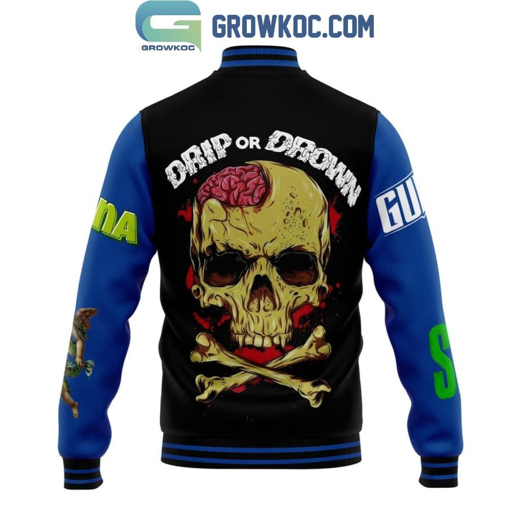 Bold Skull Graphic Varsity Jacket - Unique Streetwear Style - Men'S Fashion
