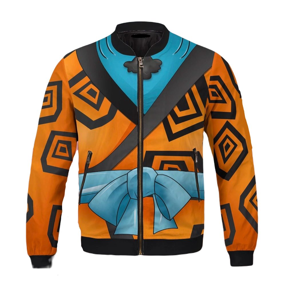 One Piece Bomber Jacket One Piece Jinbe Costume Bomber Orange Unisex Jacket Jacket