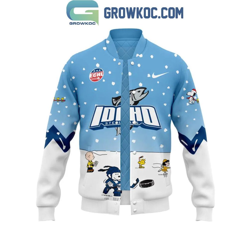 Peanuts Idaho Steelheads Hockey Jacket – Cozy Blue Cartoon Bomber For Fans