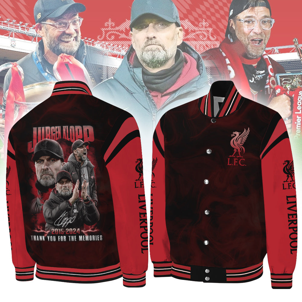 Jurgen Klopp Coach Liverpool Baseball Jacket Jg050324Lnq11Ttt