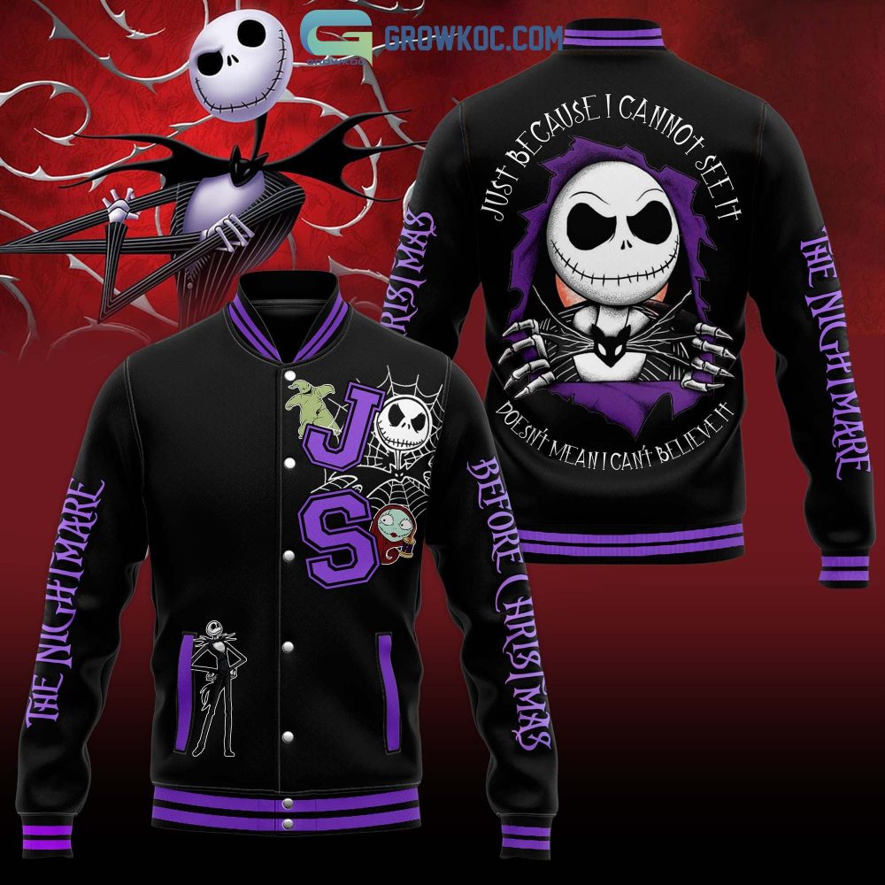 Nightmare Before Christmas Varsity Jacket - Jack Skellington Design - Perfect Halloween Gift