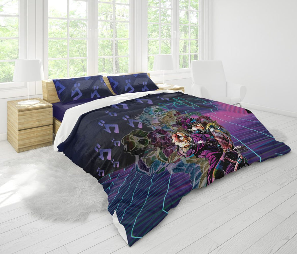 Kujo Jotaro Jojo'S Bizarre Adventure Bedding Set