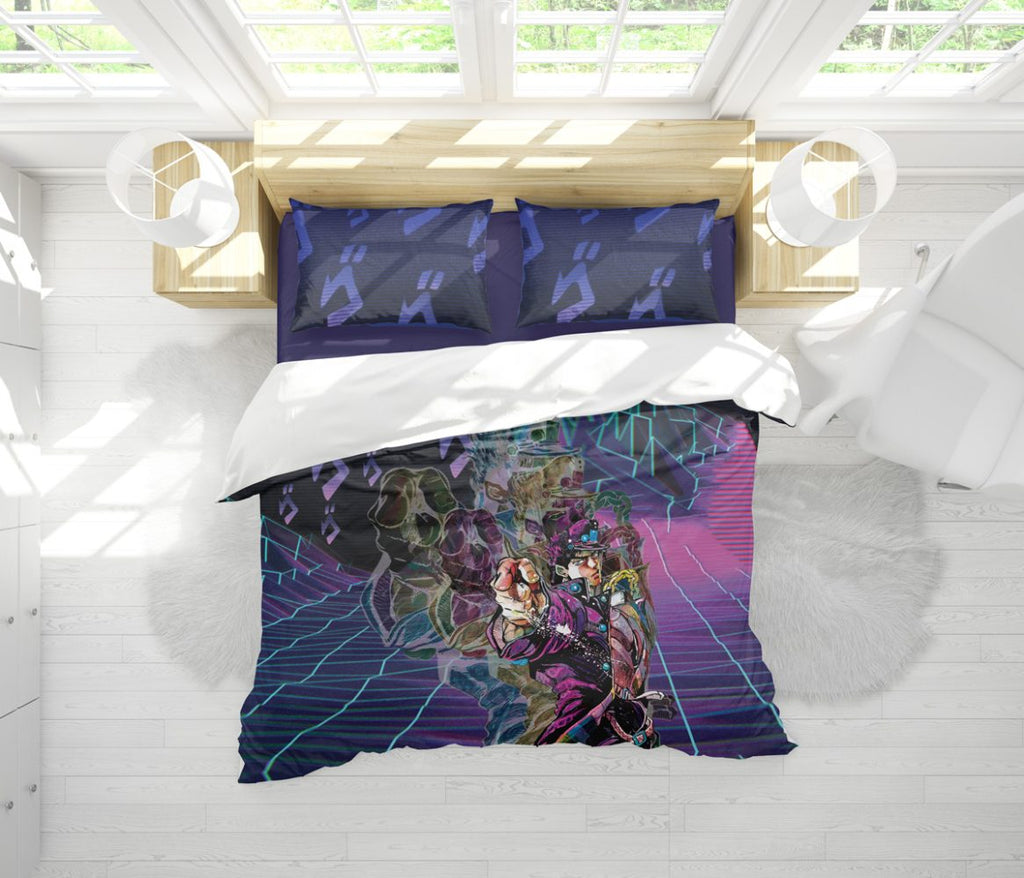 Kujo Jotaro Jojo'S Bizarre Adventure Bedding Set
