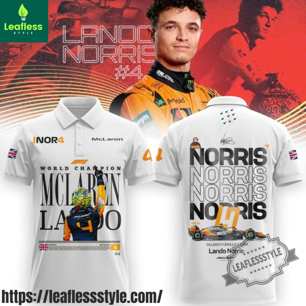 Lando Norris 2025 Drivers World Champion Polo Shirt