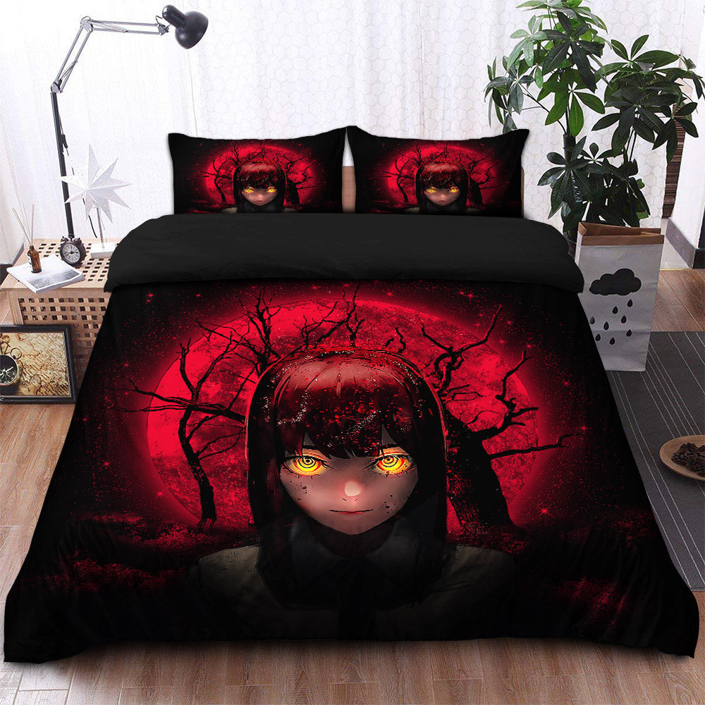 Makima Chainsaw Man Moonlight Bedding Set Duvet Cover And 2 Pillowcases