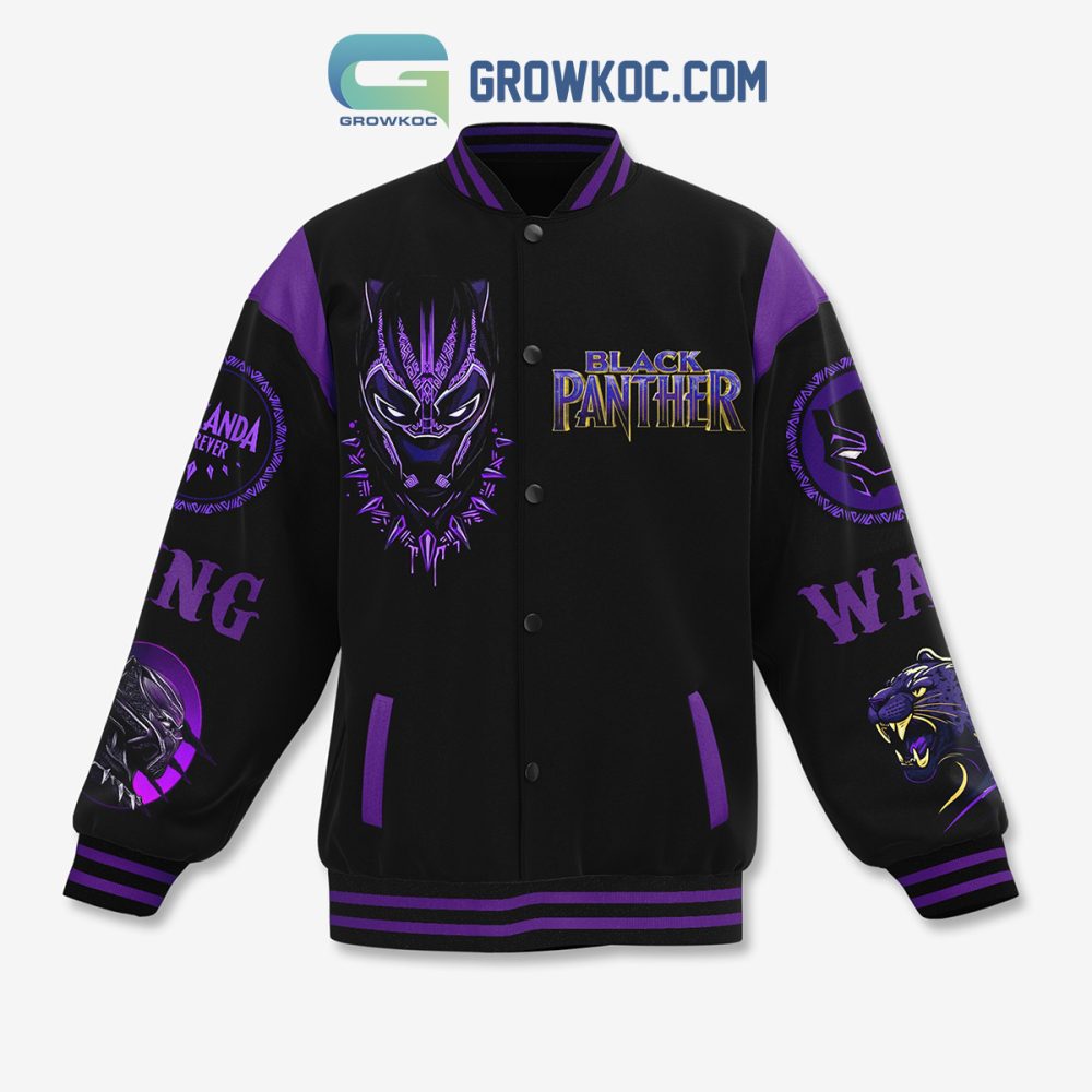 Black Panther Varsity Jacket - Wakanda Forever Tribute , Stylish &amp; Comfortable