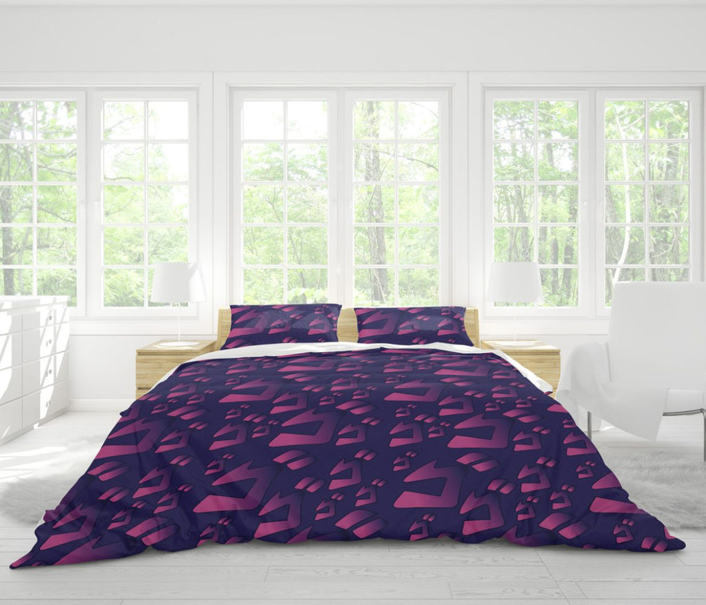 Menacing Aura Jojo'S Bizarre Adventure Bedding Set