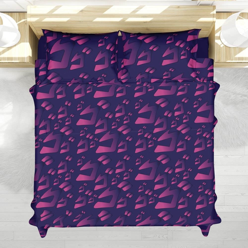 Menacing Aura Jojo'S Bizarre Adventure Bedding Set