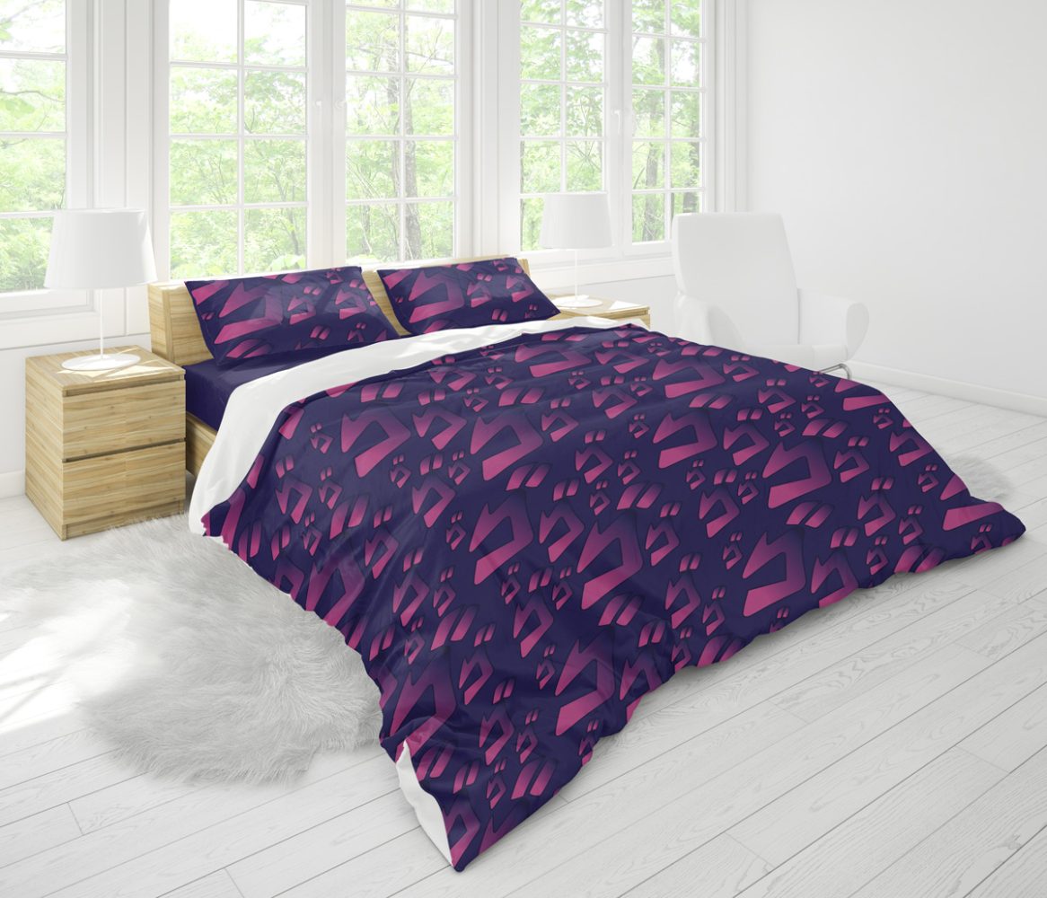Menacing Aura Jojo'S Bizarre Adventure Bedding Set
