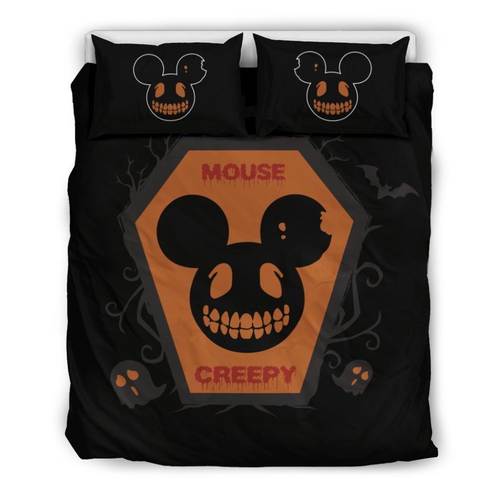 Spooky Mouse Halloween Bedding Set - Creepy Comforter &amp; Pillowcases For Kids &amp; Adults