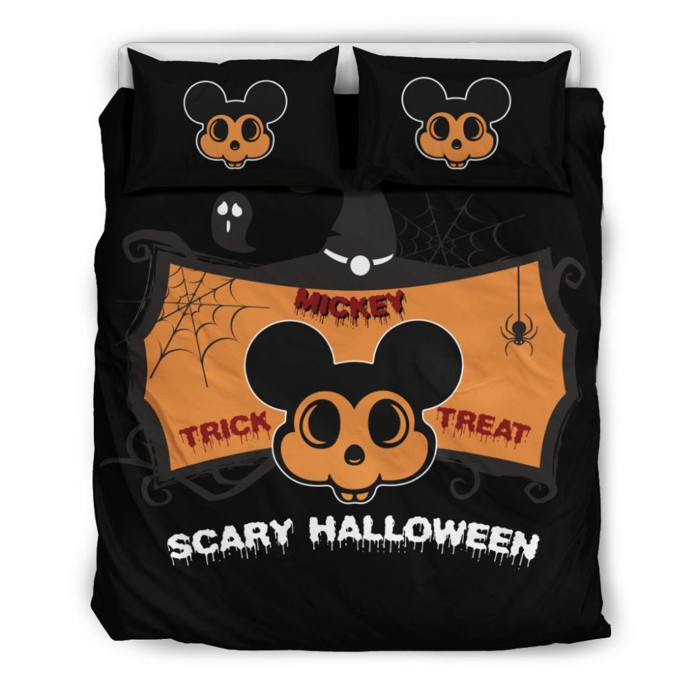 Spooky Halloween Bedding Set - Trick Or Treat Ghost &amp; Spider Design - Cozy &amp; Fun!