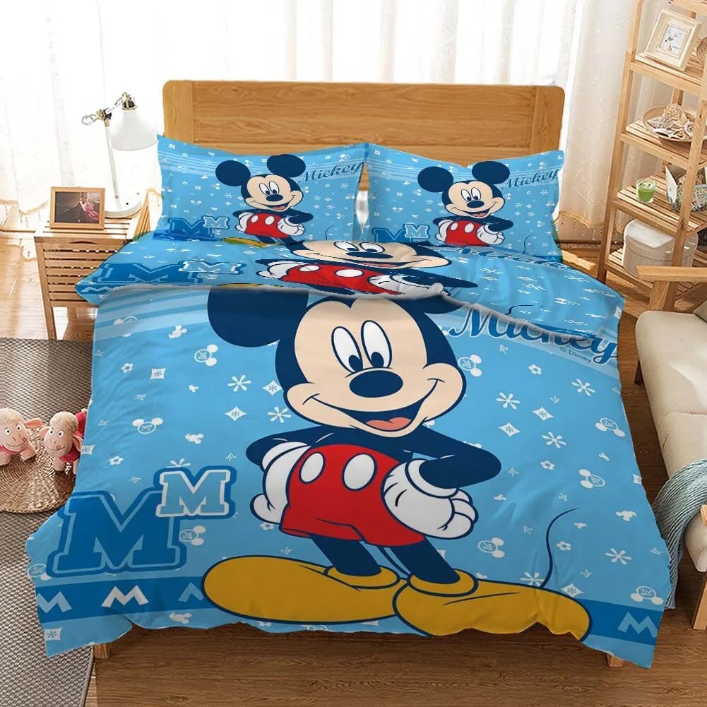 Cozy Disney Mickey Mouse Bedding Set - Twin Size, Soft &amp; Durable, Perfect For Kids' Rooms